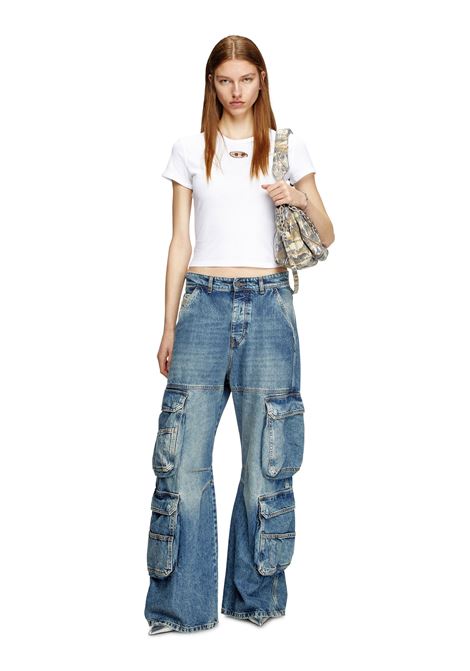 t uncutie long t-shit woman white DIESEL | A16839 0CLBR100